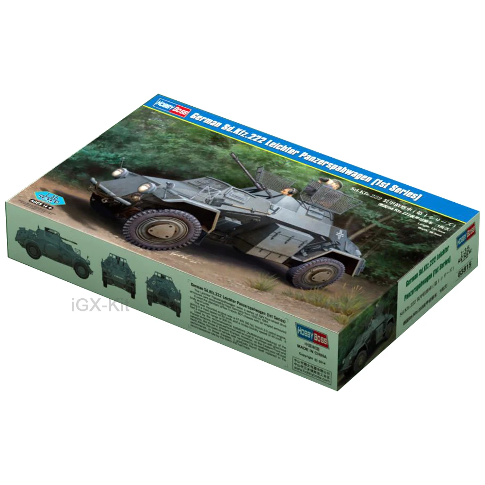 Hobbyboss 83815 масштаб 1/35 немецкий SdKfz 1222 Leichter Panzerspahwagen бронированный скаут игрушка для