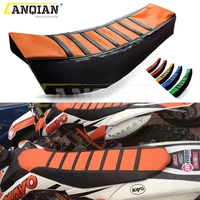 dirt bike rubber striped motorcycle gripper soft seat cover for xc sx exc sx f 65 85 105 125 144 150 200 250 300 450 500 530