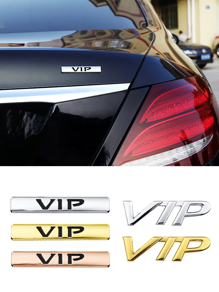 

1 PCS 3D Metal VIP JDM Style Car Trunk Badge Emblem Universal Rear Body Car Stickers Tailgate Adhesive Badge Xuanyi TiidaTeana