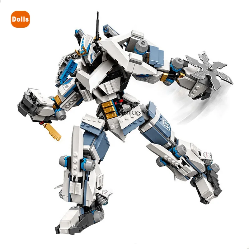 

2021 Zane Titan Mech Battle TV Season 5 Mech Model Building Blocks Sets with Figures Compatibe 71738 Classic Movie Bricks