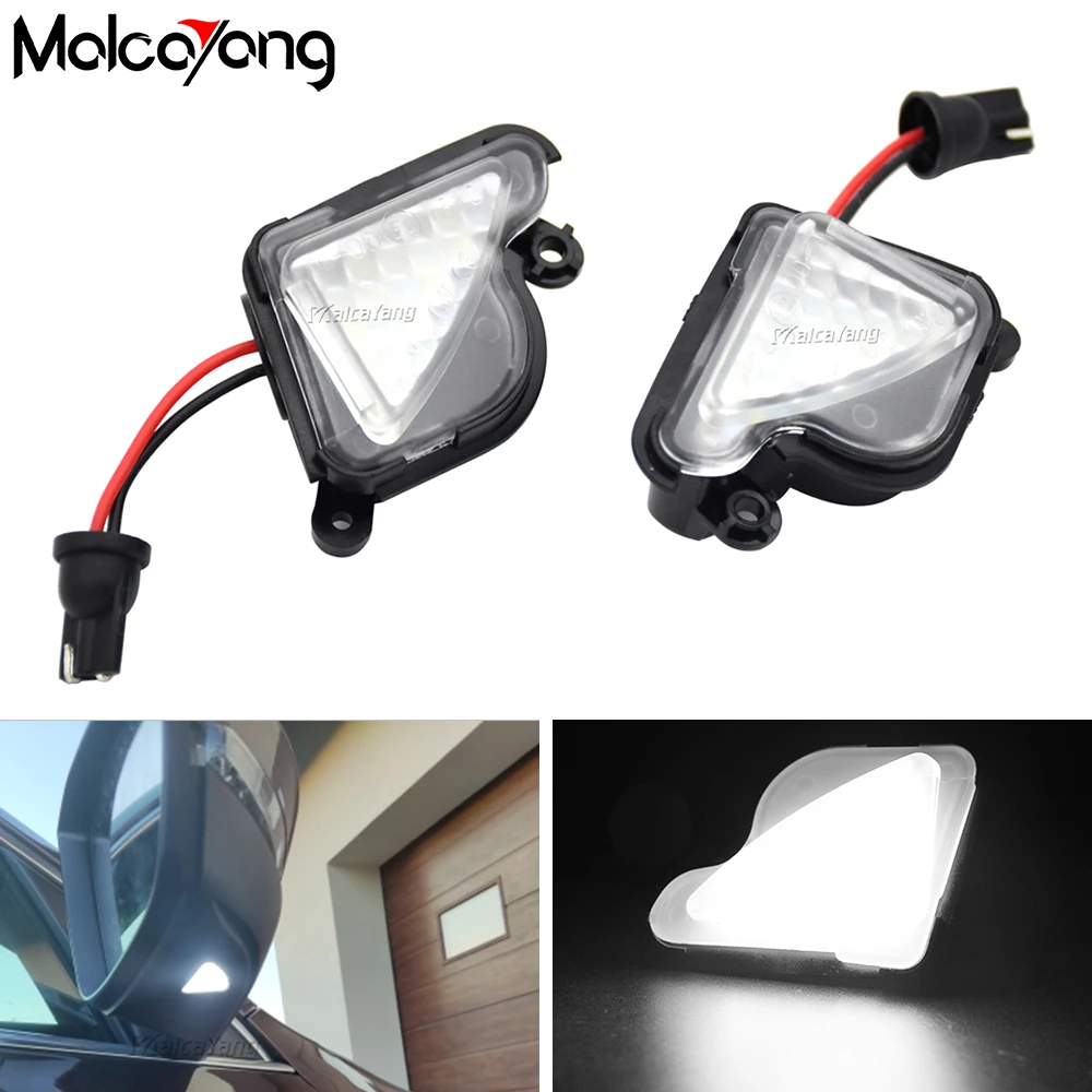 

1Pair For Skoda Octavia 3 2 5E 1Z 2004-2020 Skoda Superb 3 2 B6 B8 2008-21 LED Under Side Mirror Light Puddle Lamps 6000K White