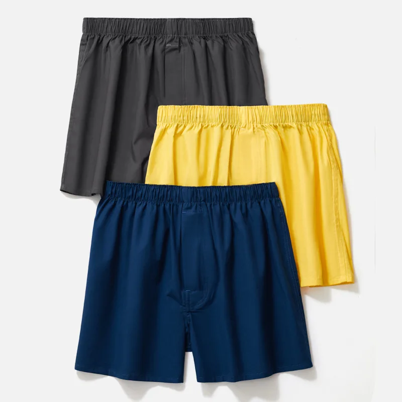 3PCS Mens Boxers Men's Panties Cotton Boxer Shorts Plus Size Sleep Underpants  Arro Pants Trendy Loose Men Underwear Boxers Pack