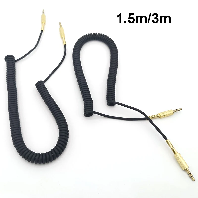 

1,5 м/3 м 3,5 мм 3-полюсный Удлинительный кабель со штыревыми соединителями для автомобильных наушников и динамиков