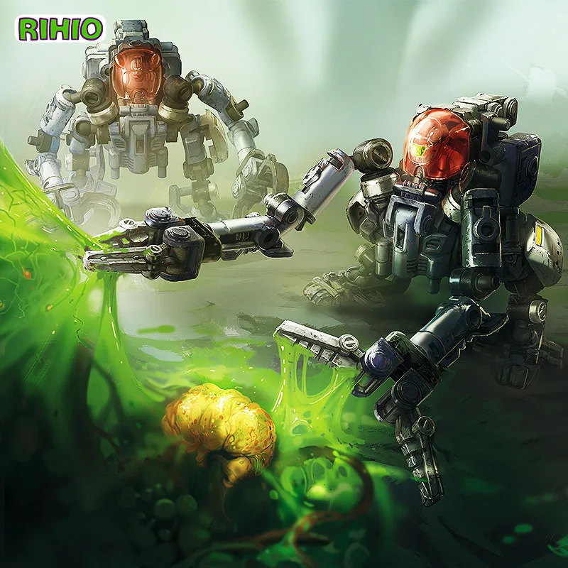 Фото Серия Rihio Infinite Depths Mm009: Механический робот-працеделец Ergates, сборная модель с быстросъемными элементами и взаимозаменяемыми деталями, совместимая. №1