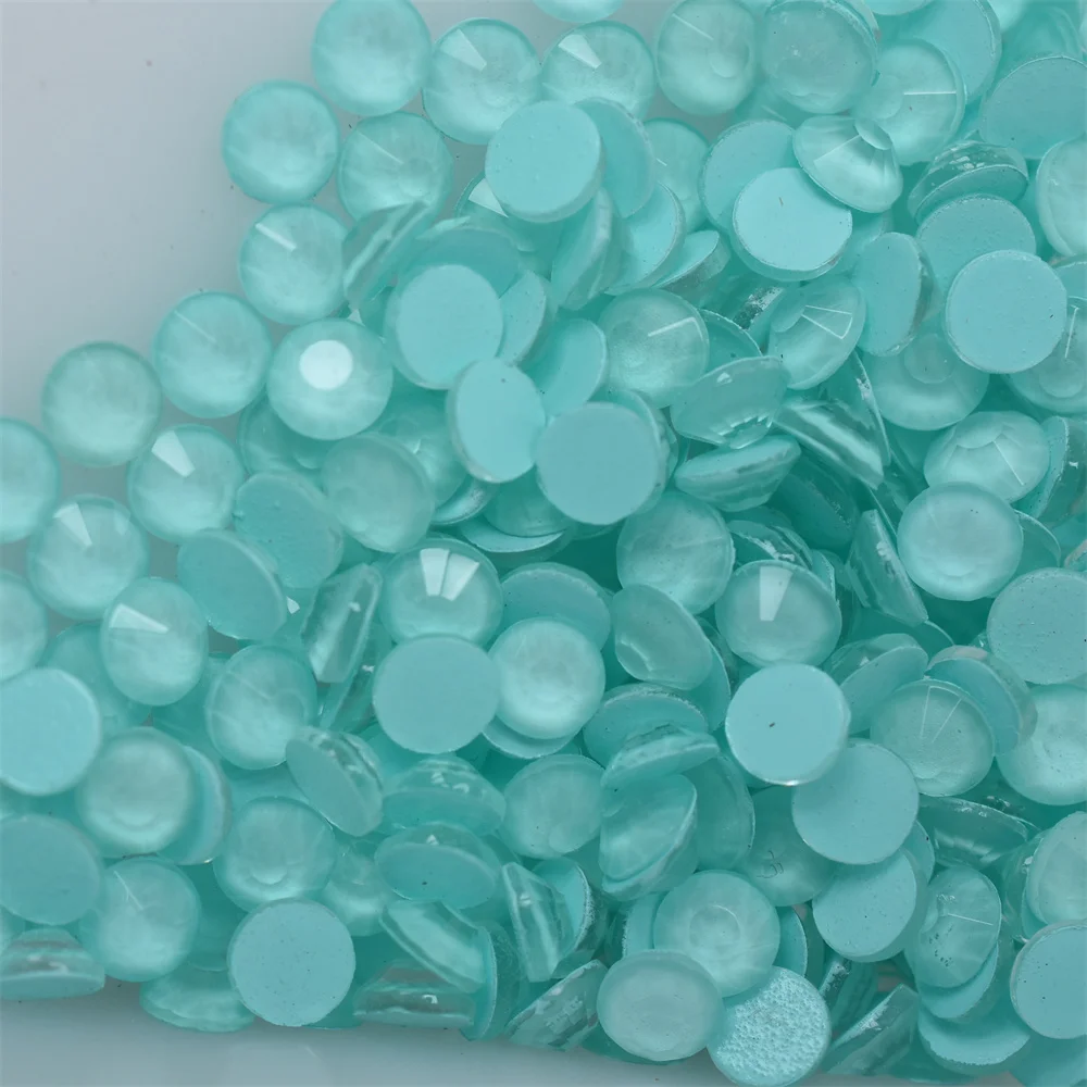 Бирюзовые Стеклянные Стразы Искусственный Муассанит Клейкая Плоская Задняя