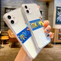 japan anime luffy one piece phone case for iphone 13 12 mini 11 pro x xs xr max 8 plus se 2020transparent soft transparent cover
