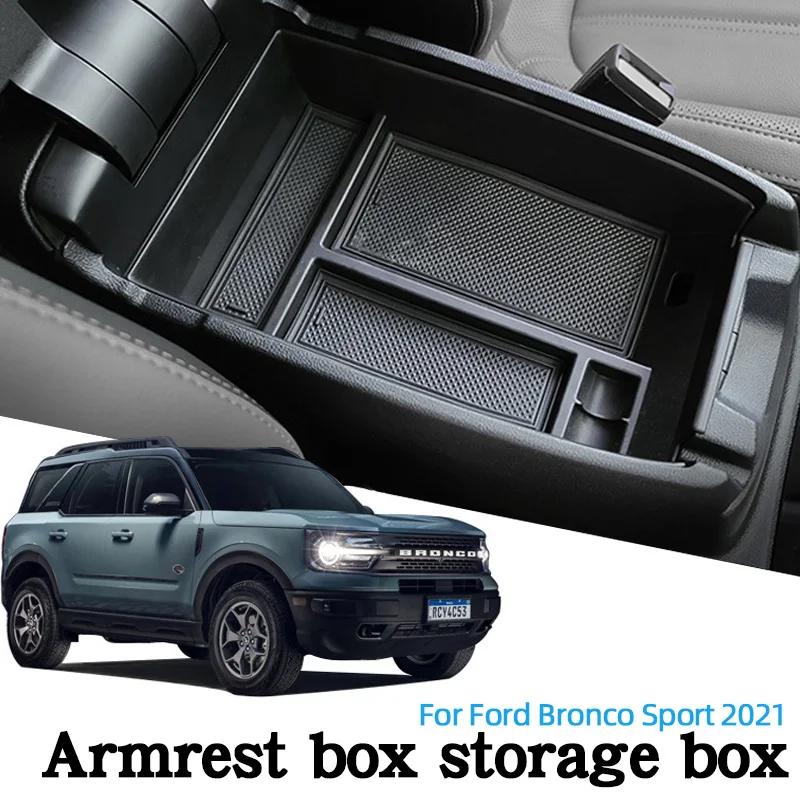 

Car Central Armrest Box Storage Box For Ford Bronco Sport 2021 2022 Modification Interior Refit Accessories Door Slot Mat