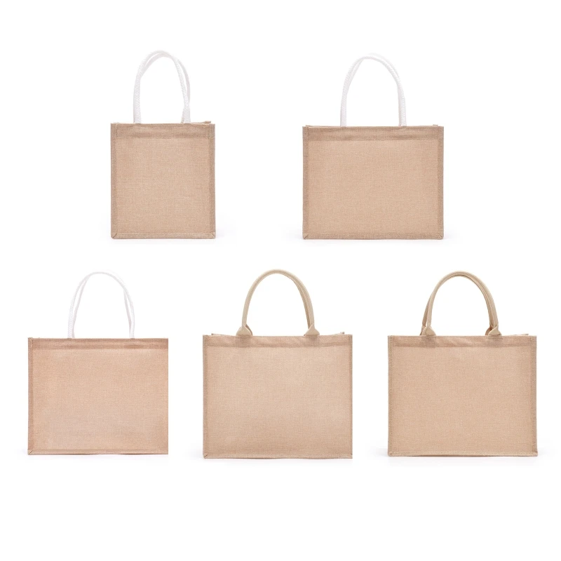 

Женская сумка из джута, большая многоразовая сумка для продуктов с ручками, сумка для покупок, органайзер для хранения