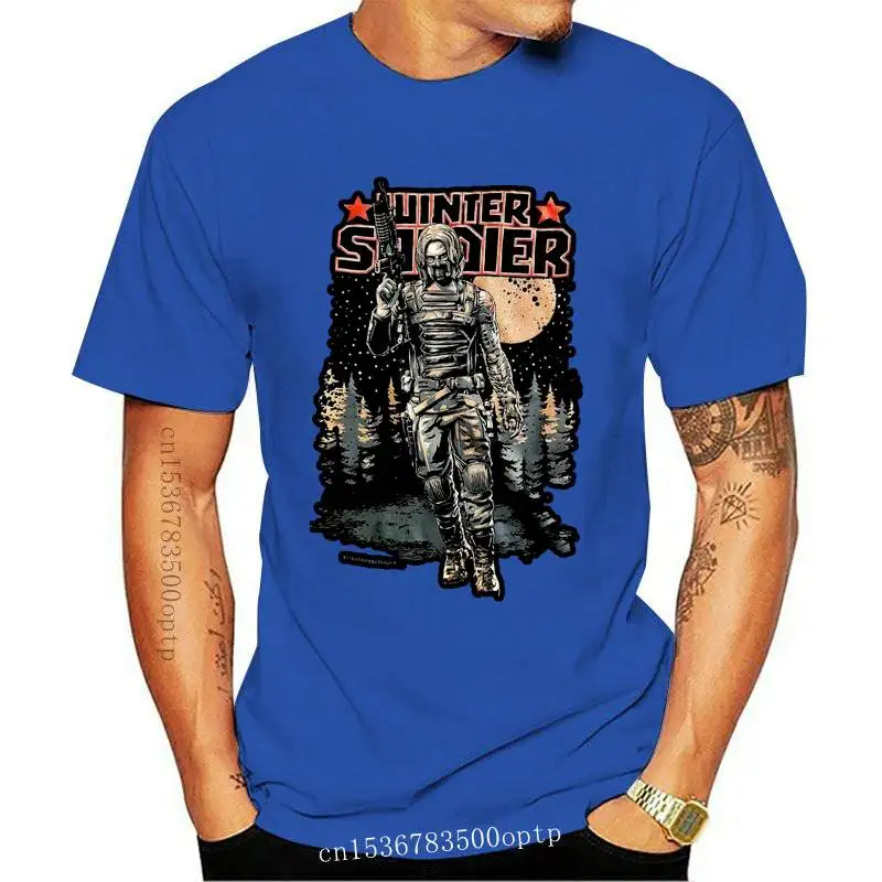 

Mens clothing Men T shirt Custom Civil War The Winter Soldier Bucky Barnes Punk funny t-shirt novelty tshirt women