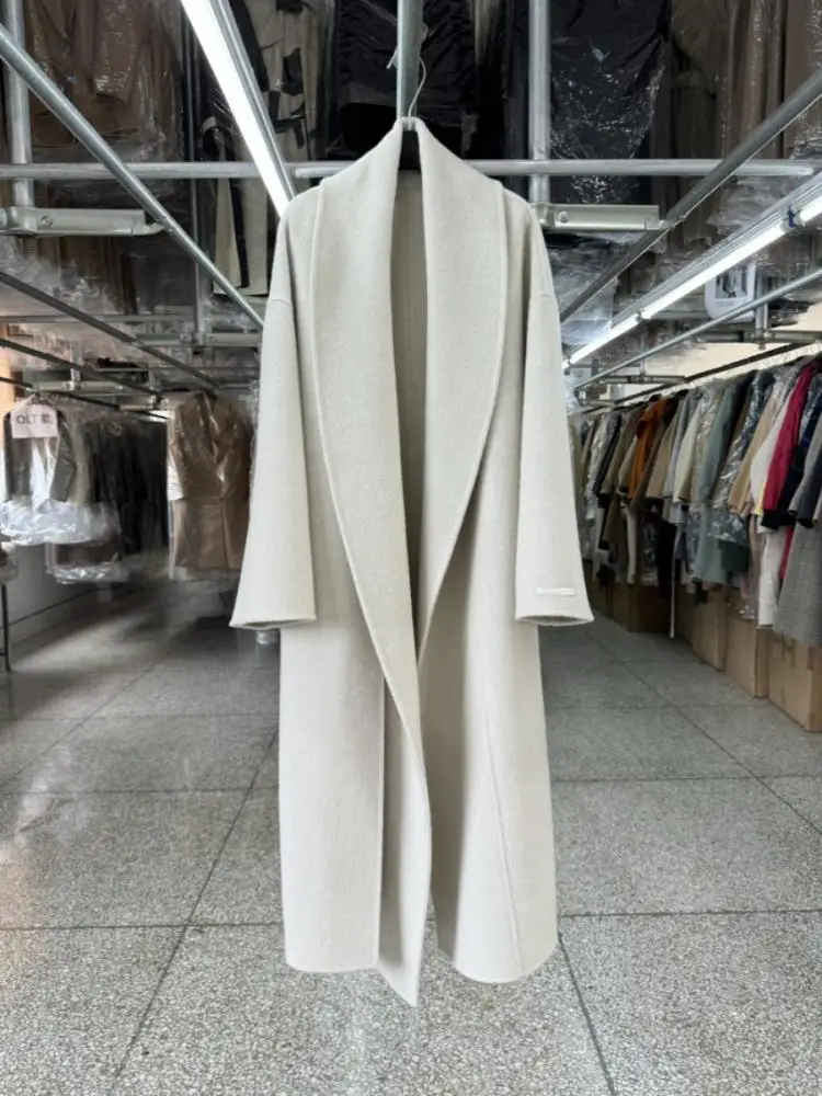 Женское двухстороннее шерстяное пальто