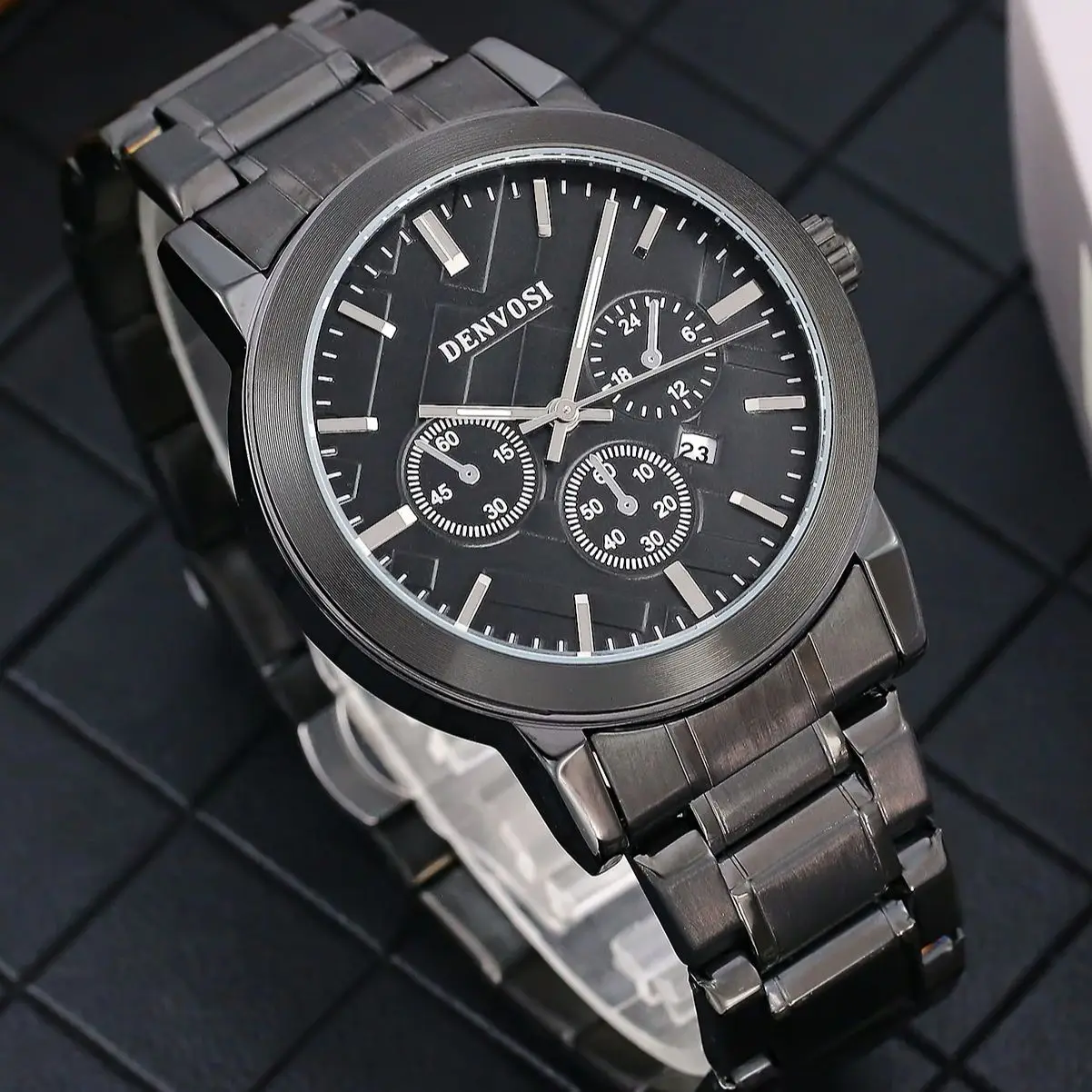 Мужские кварцевые часы деловые модные повседневные из нержавеющей стали для