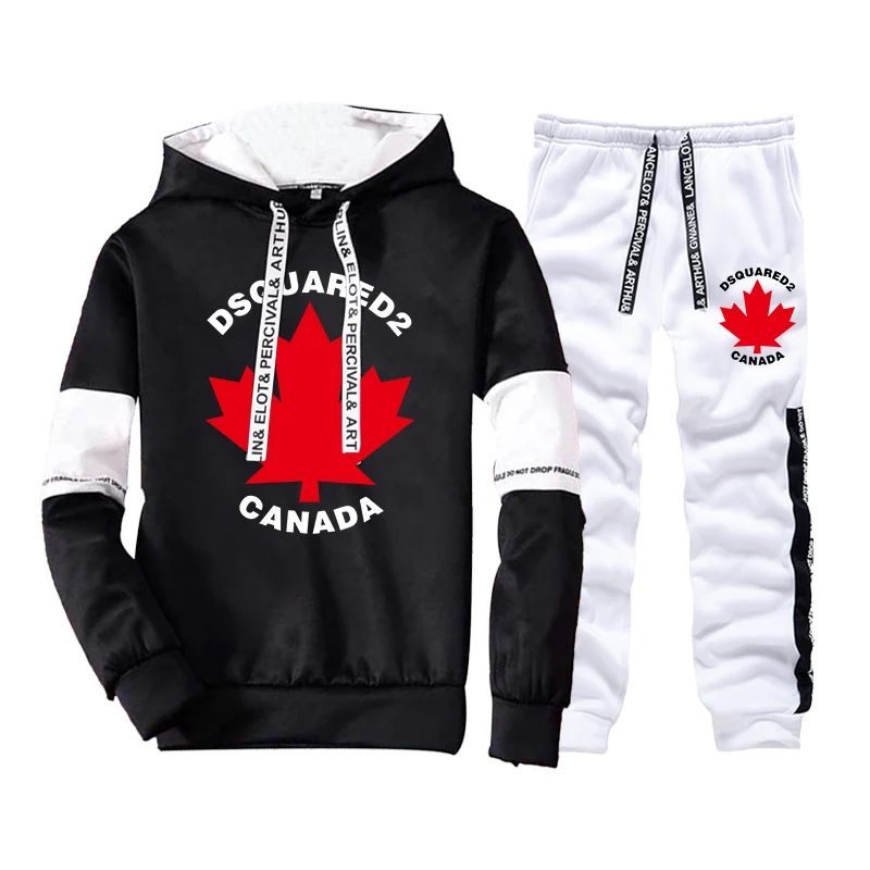 

2022 Мужской комплект Канада DSQ повседневные толстовки свитшот и спортивные брюки с принтом спортивный костюм для бега женский
