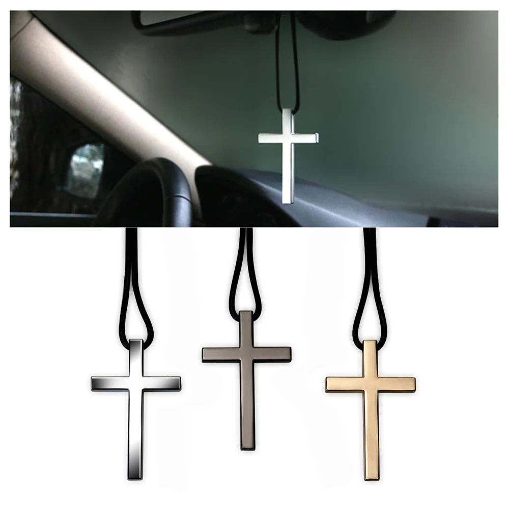 

1Pcs Car Pendant Cross Ornaments Charms Rearview Mirror Decoration Hanging Auto Decor Cars Accessories Styling Gifts
