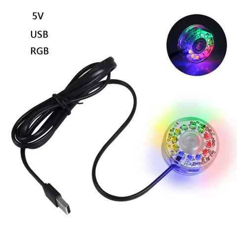 Мини-светодиодный Подводный Светильник, Водонепроницаемая Лампа Для Аквариума, RGB, Освещение Океана, Украшение Для Фонтана