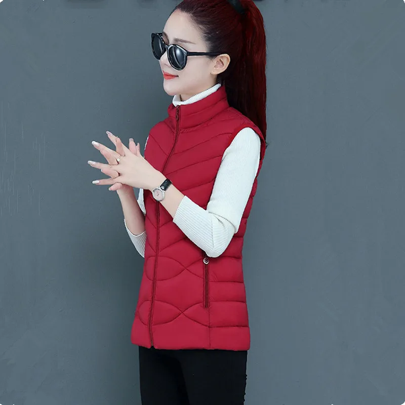 Elegant Student Short Cotton Coat Down Jacket Parkas NEW Casual Autumn Winter Vest Woman Loose Warm Tops 4XL Plus Size Waistcoat