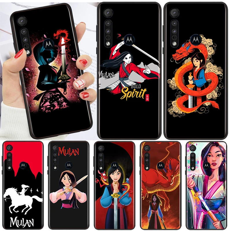 

Princess mulan For Motorola G8 G9 G Edge E7 E20 G60S G50 X30 S30 G71 G51 G22 30 G41 G31 S Power Black Phone Case