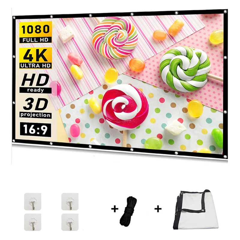 Портативный складной экран для проектора LEJIADA защита от складывания мягкий