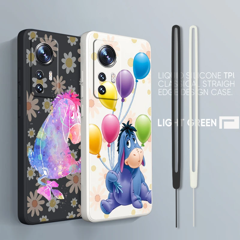 

Disney Eeyore Cute For Xiaomi Mi 13 12T 11i 11X 10S 10 Pro Lite Ultra 5G Liquid Rope Silicone Phone Case