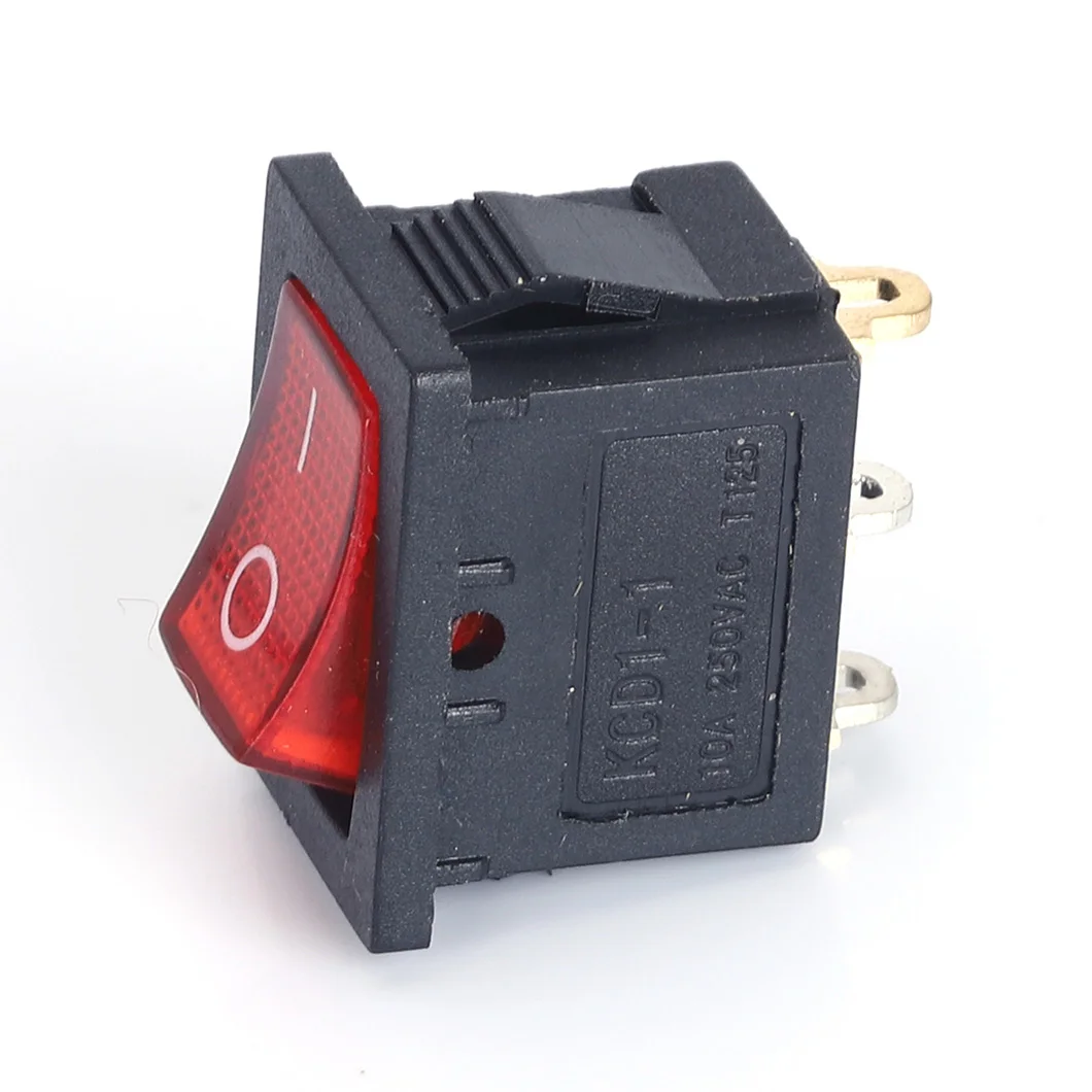 

100PCS KCD1-101N-2S Button On-Off 3Pin DPST Boat Car Rocker Switch 6A/10A 250V/125VAC15*21MM Button switch