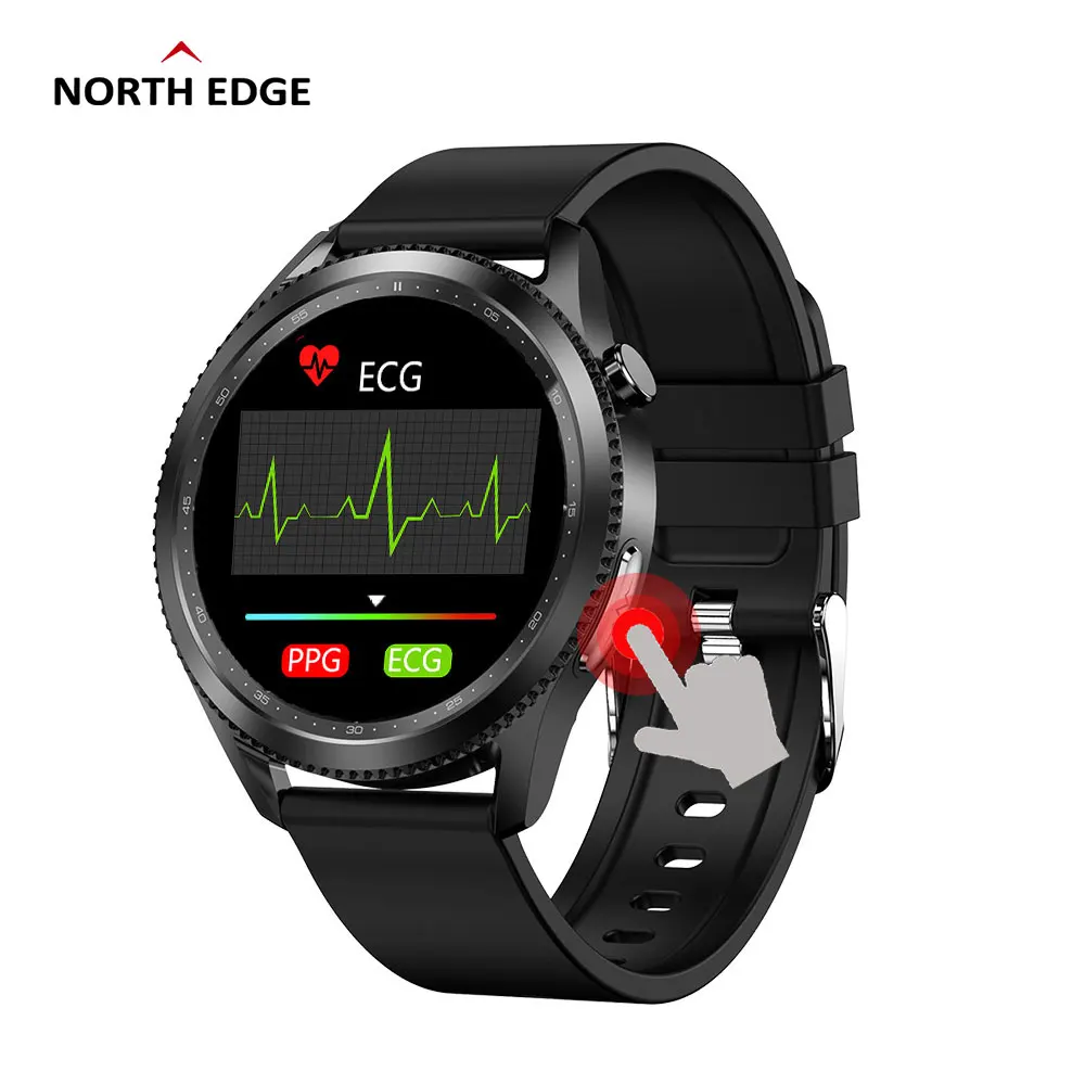 

NORTH EDGE Smart Watch For Men Women E102 IP68 Waterproof Temp ECG Oxygen Blood Pressure Sports Fitness Track Clock Smartwatch