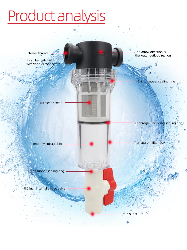 Аквариумный аквариумный полностью прозрачный коллектор отходов дренажный