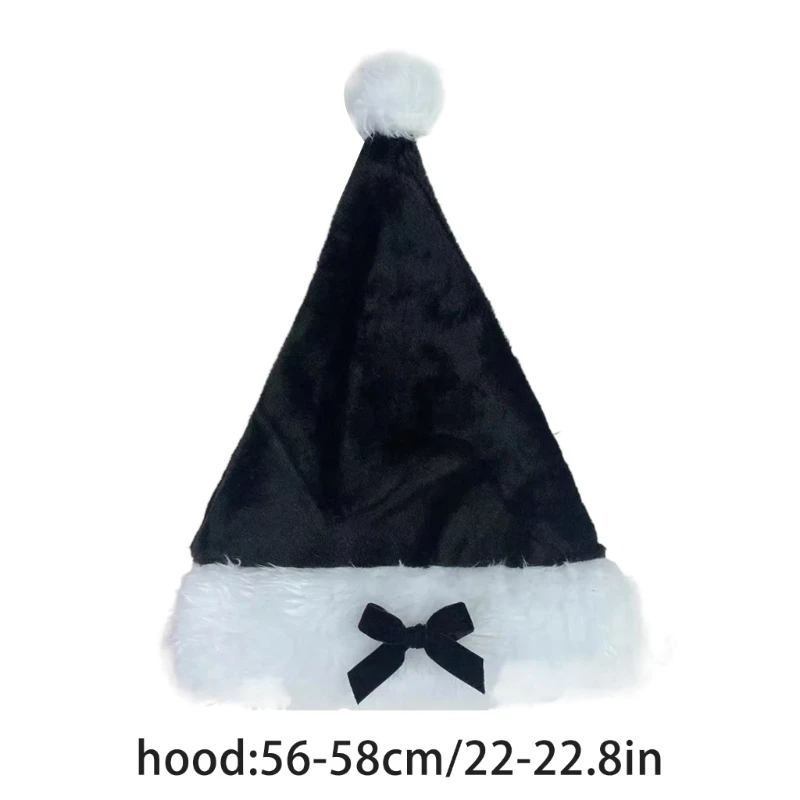 Короткая плюшевая рождественская шапка с бантом праздничное мероприятие костюм