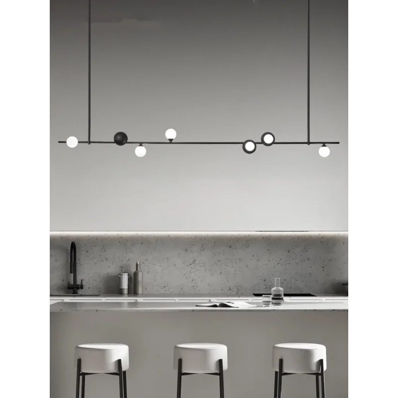 

Art Chandelier LED Light Pendant Lamp Minimalist Dining Room Nordic Modern Restaurant Kitchen Island Long Hanging Bar Coffee