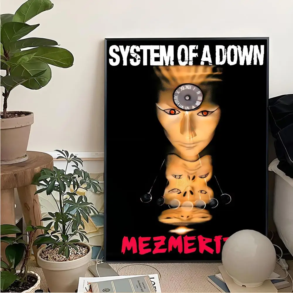 Фото Каллиграфический рисунок группы Heavy Metal Band System Of A Down для художественной печати, декоративная живопись, постер для кинотеатров, декор для дома и стен №4
