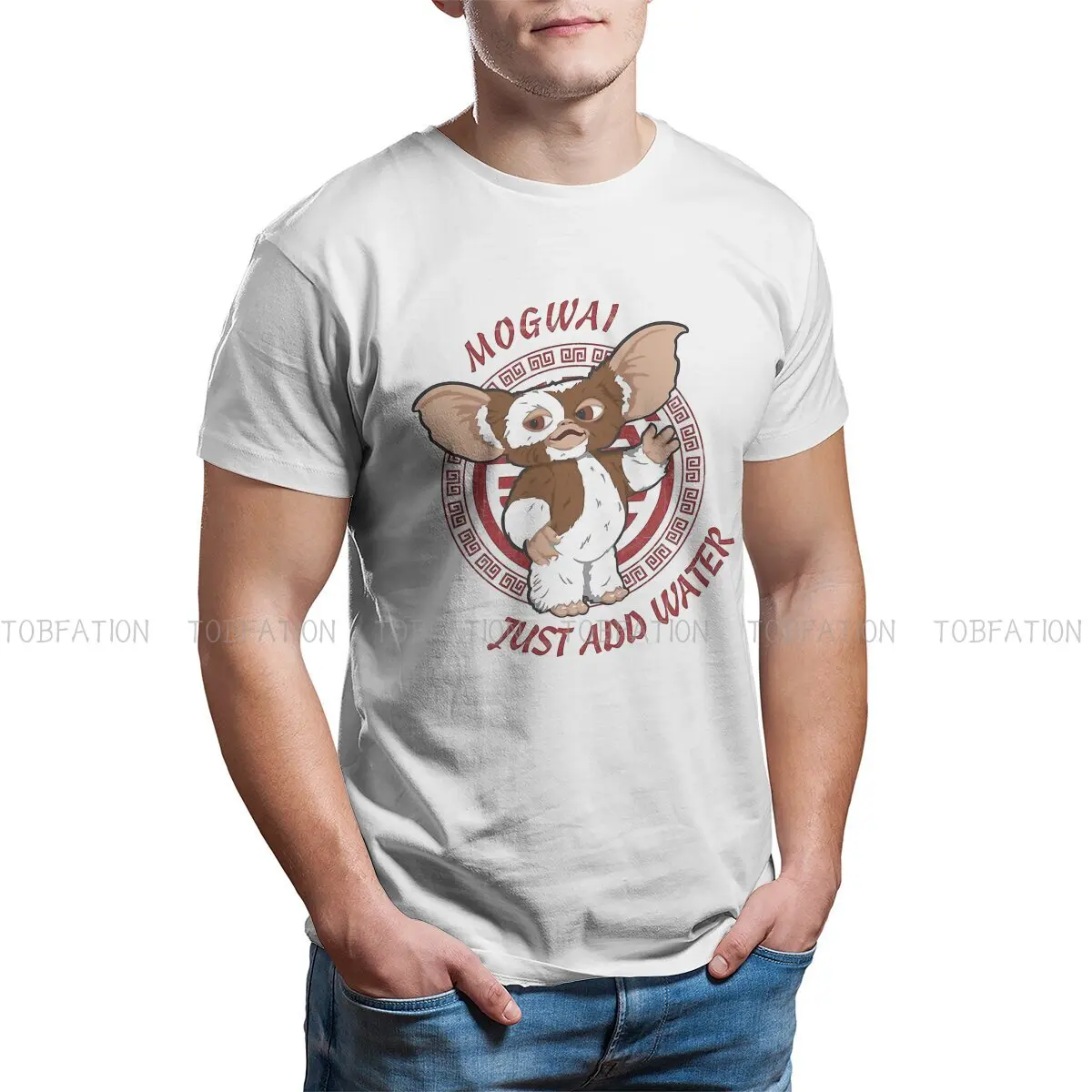 

Хипстерские футболки GIZMO из полиэстера, триллер Gremlins, мужская стильная уличная одежда, футболка с круглым вырезом