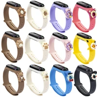 strap for xiaomi mi band 7 6 5 cartoon creative wristband smart sport watch watchband for xiaomi miband 5 6 7 replacement straps