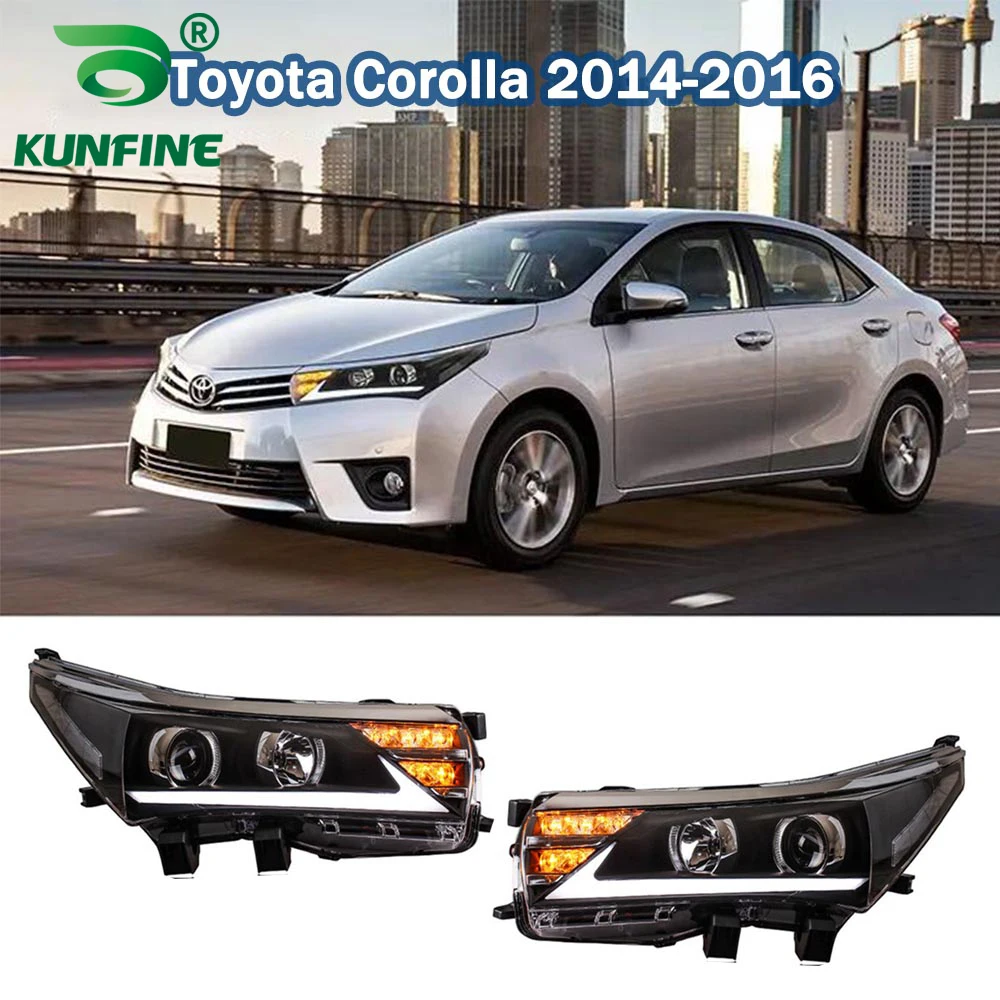 

Пара автомобильных фар в сборе для стайлинга Toyota Corolla 2014-2016