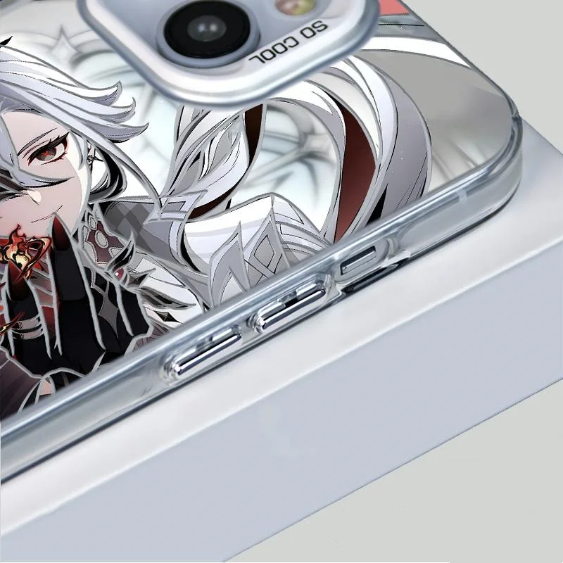 Фото 3D-чехол для телефона Genshin Impact с Фатуи для Samsung Galaxy S22 S23 S24 S25 S26 Ultra Plus, для iPhone 17 16 15 14 Pro Max, аниме-чехол №3