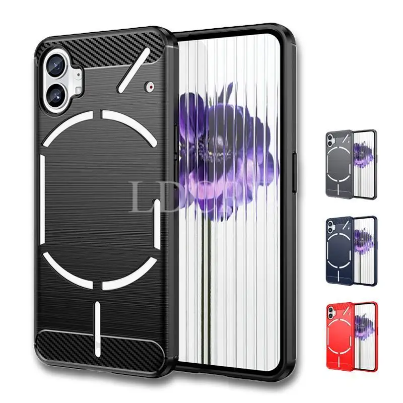 For Nothing Phone 1 Case Silicone Cover for Nothing Phone1 Cover TPU Rubber Fiber Slim Protective Capa For Nothing Phone 1 Case
