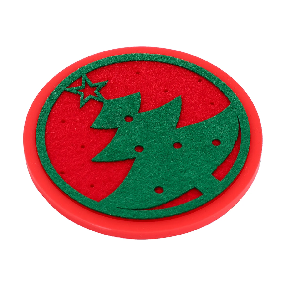 

4Pcs Coasters for Drinks Cup Insulation Mat Christmas Round Coaster Mug Coaster Xmas Coasters Coaster