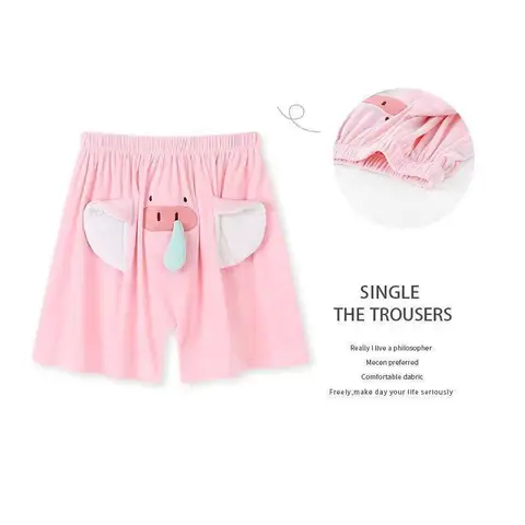 Летняя одежда Y2k, милые шорты со слоном, женские повседневные забавные шорты с носом, вокализация, пара слонов, короткие мужские и женские свободные пижамные штаны