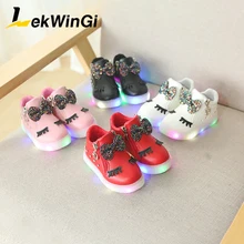 Size 21-30 Luminous Sneakers Cute Cartoon Children's Flat Shoes Breathable and Wear-Resistant Led Light Girl Child Shoe schoenen