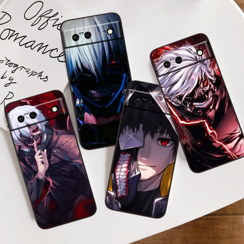 Т-Токио G-Ghoul Art Cool для Google Pixel 9 8 7A 7 6A 6 5A 5 4 4A XL 5G черный силиконовый ударопрочный