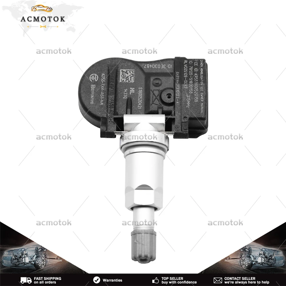 

42753-TX4-A511-M1 FOR Acura RDX 2013-2019 MDX 2014-2021 RLX 2016-2020 ILX 2016-2018 TLX 2015-2017 TIRE SENSOR TPMS 315MHz