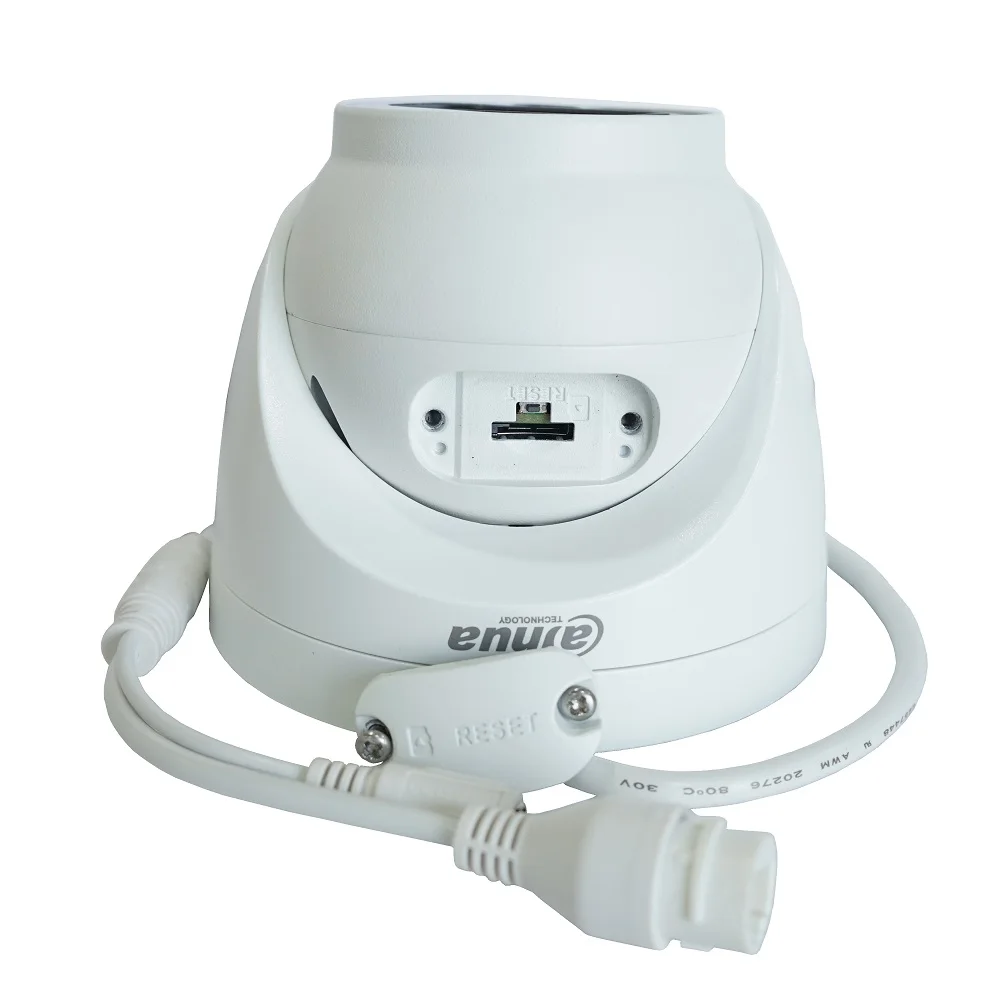 Dahua Оригинальная 4Мп полноцветная фиксированная IP-камера с фокусным объективом HDW2439T-AS-LED-S2 с встроенным микрофоном поддерживает SD-карты.