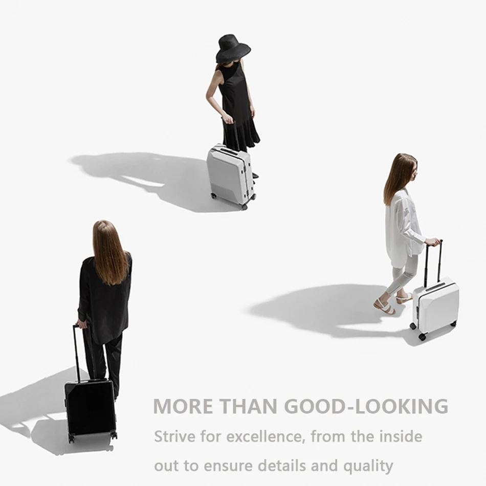 Minimalist style personality Suitcase Aluminum frame female pull bar box small boarding box universal wheel men 20, 24