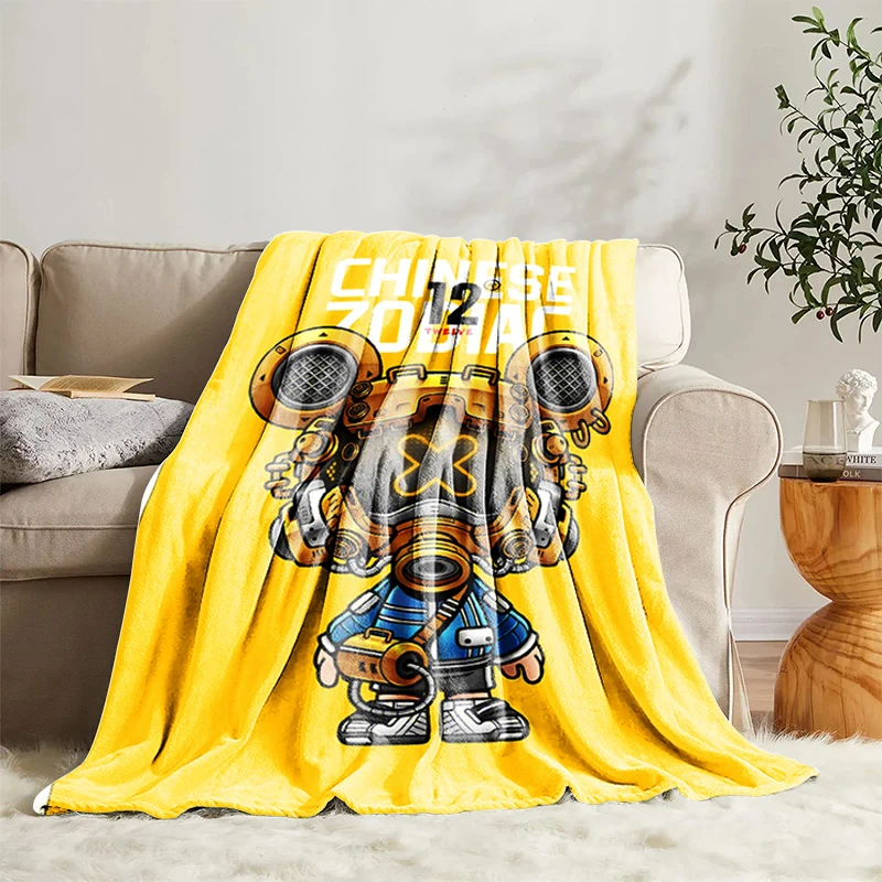 

Couch Throw Blanket For Bed The Twelve Chinese Zodiac Signs Fluffy Soft Blankets Sofa Summer Boho Home Decor Bedroom Decoration