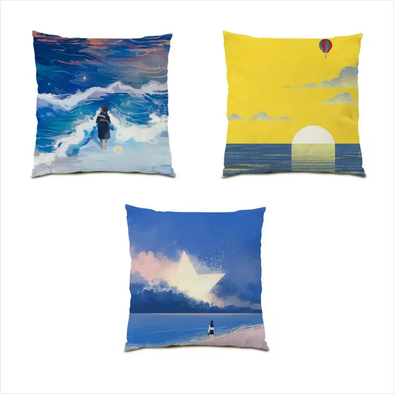 

Decoration Home Gift Throw Pillow Covers Cushion Cover 45x45 Living Room Decoration Animal Print Velvet Leaves Natural E0510