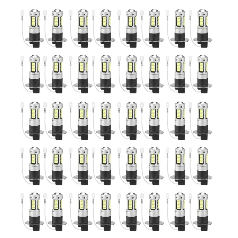 

40 шт., H3, супер яркие фонари, противотуманные дневные ходовые огни, набор лампочек 6000K, белый цвет