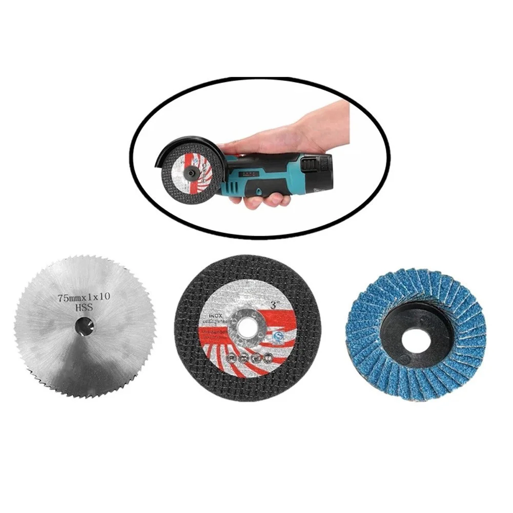 

1 Pcs 75mm Diameter 10mm Bore Grinding Disc Multifunction Electric Angle Grinder Attachment Carbite Cutting Polishing Disc
