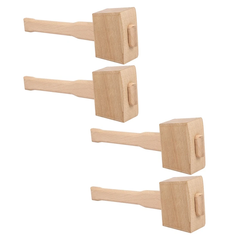 

4Pcs 250Mm Beech Solid Carpenter Wood Wooden Mallet Hammer Handle Woodworking Tool