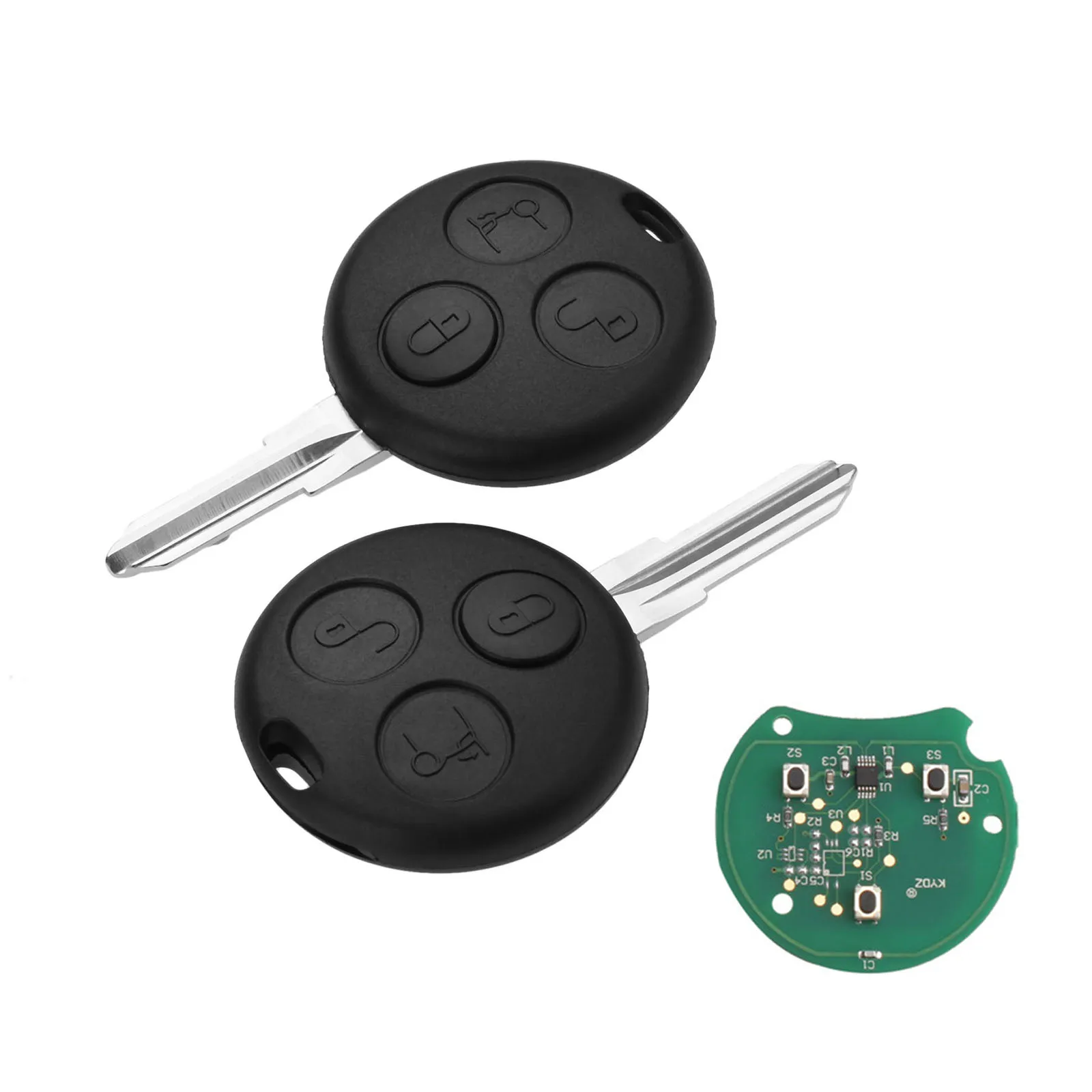 2 шт. Автомобильный Дистанционный ключ для города Smart Passion MB Fortwo 450 Forfour Roadster City Coupe