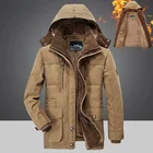 2022 зимние мужские парки с капюшоном, деловая элегантная мужская теплая куртка с несколькими карманами и мехом, толстые высококачественные пальто с хлопковой подкладкой