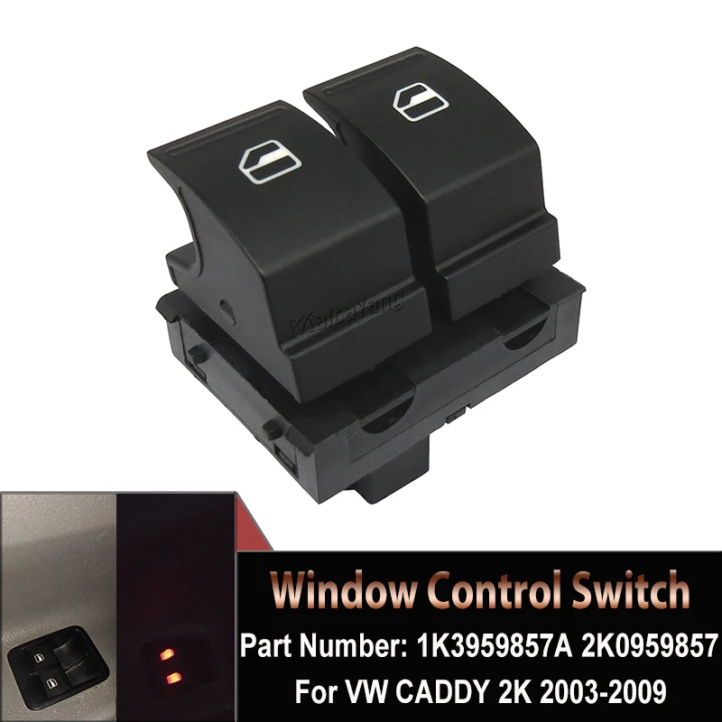 

High Quality Window Switch Control Button 1K3959857A 2K0959857 For VW Caddy 2K Jetta EOS Golf MK5 Passat B6 Polo 6R Touran SEAT