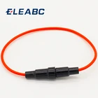 Стеклянный держатель предохранителя 5 х20 мм, 10 шт., винтовой Тип 5 х20 мм, стеклянная трубка Предохранителя 22 AWG проводной кабель 250 В, корпус предохранителя