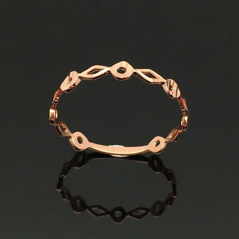 

585 фиолетовое золото 14 к розовое золото геометрические глянцевые полые кольца для женщин Открытые простые японский и корейский стиль вечер...